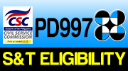 P.D. 997 CSC S&T Eligibility